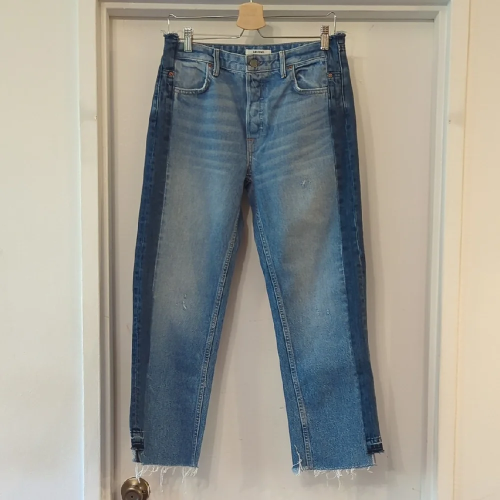 NWT GRLFRND Jessica Mid Rise Wide Leg Denim Jeans 29 in Heartbreak Hotel